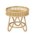 Elk Studio Accent Table, 22 in W, 22 in L, 21 in H, Natural Materials Top S0075-10012